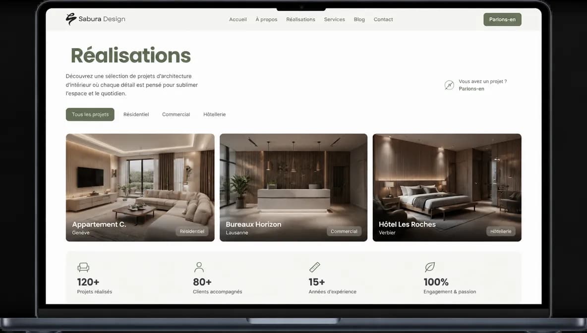 Sabura Design — Site internet & Gestion des réseaux sociaux